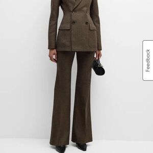 NWT A.L.C. Moizie Flare wool pants in tan olive brown color